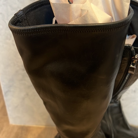 Prada 👢 leather mid length stiletto boots size 7.5 - Picture 2 of 9